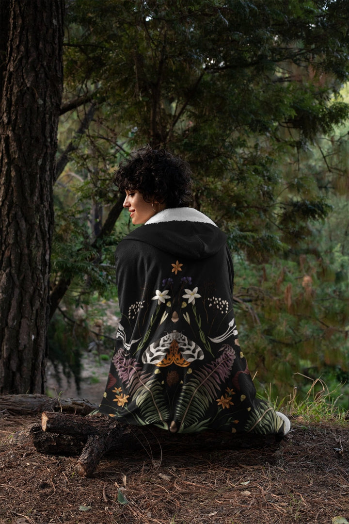 Magical Forest Moth Hooded Blanket - The Pagan Grimoire
