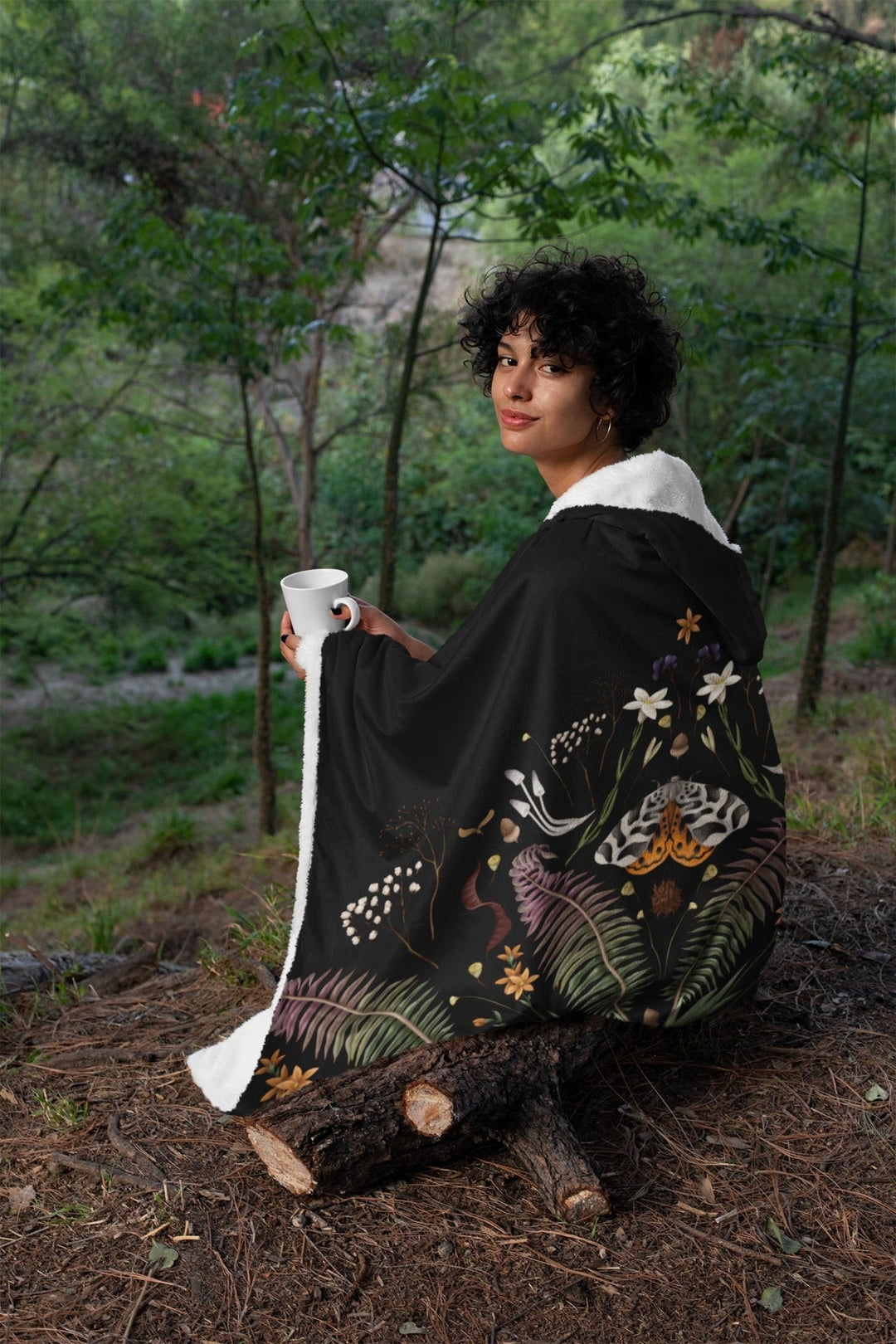 Magical Forest Moth Hooded Blanket - The Pagan Grimoire