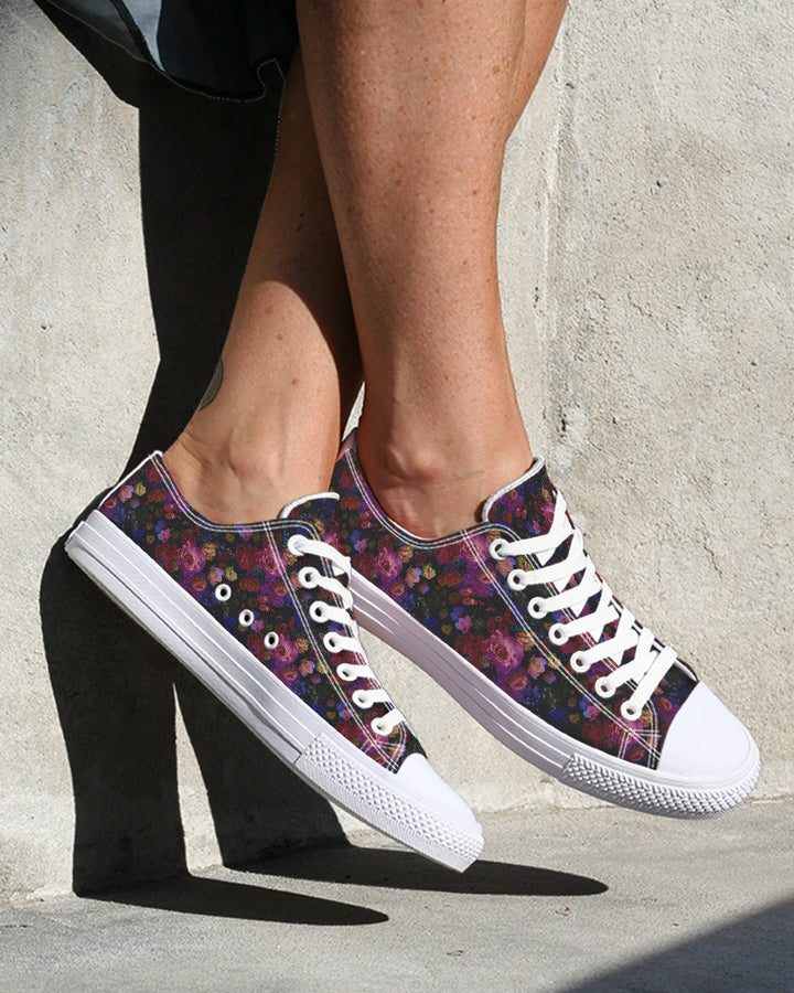 Midnight Bloom Gothic Low Tops - The Pagan Grimoire