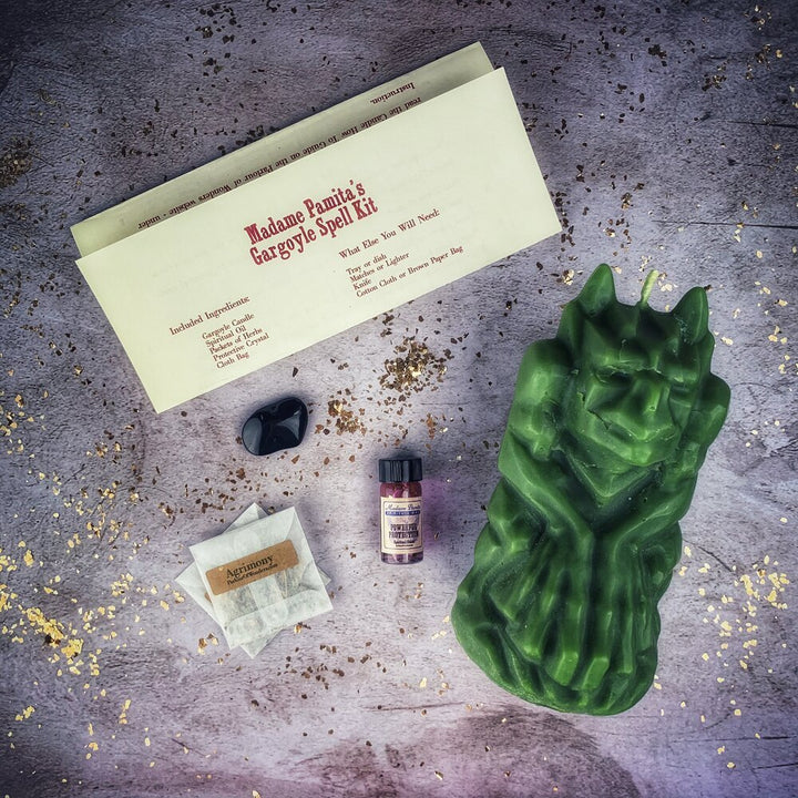 Gargoyle Protection Candle Spell Kit - The Pagan Grimoire
