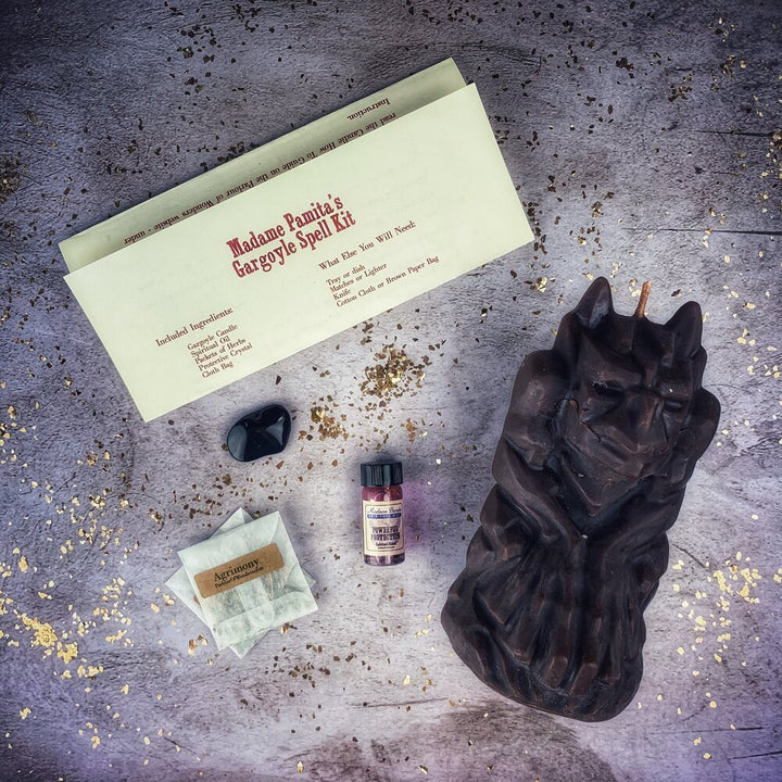 Gargoyle Protection Candle Spell Kit - The Pagan Grimoire