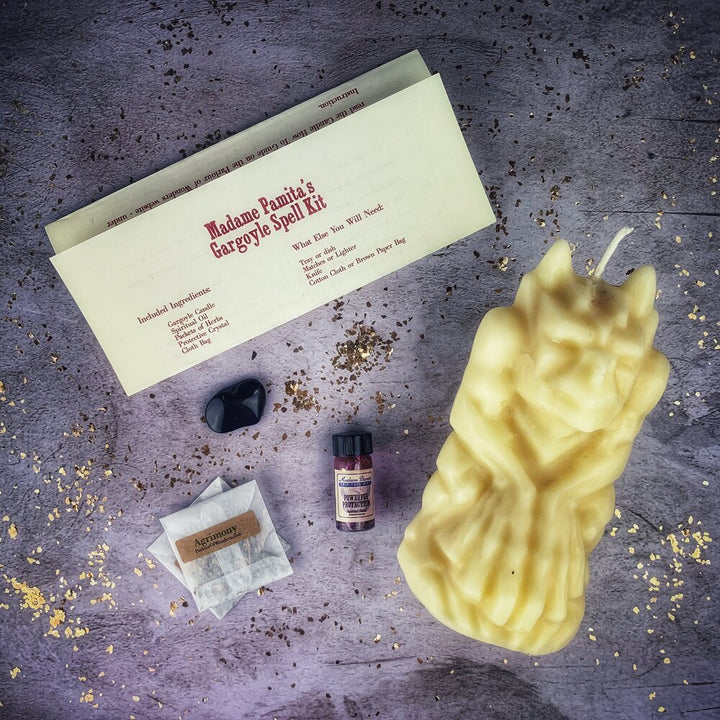 Gargoyle Protection Candle Spell Kit - The Pagan Grimoire