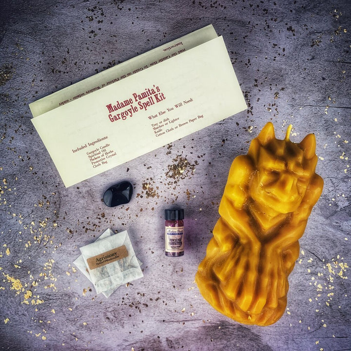 Gargoyle Protection Candle Spell Kit - The Pagan Grimoire