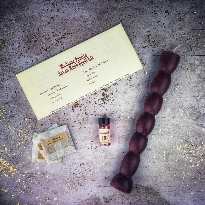 Seven Knob Candle Spell Kit - The Pagan Grimoire