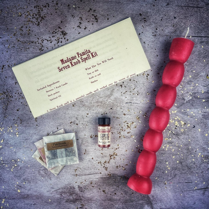 Seven Knob Candle Spell Kit - The Pagan Grimoire