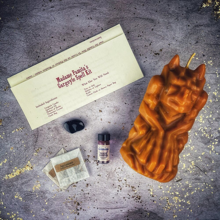 Gargoyle Protection Candle Spell Kit - The Pagan Grimoire