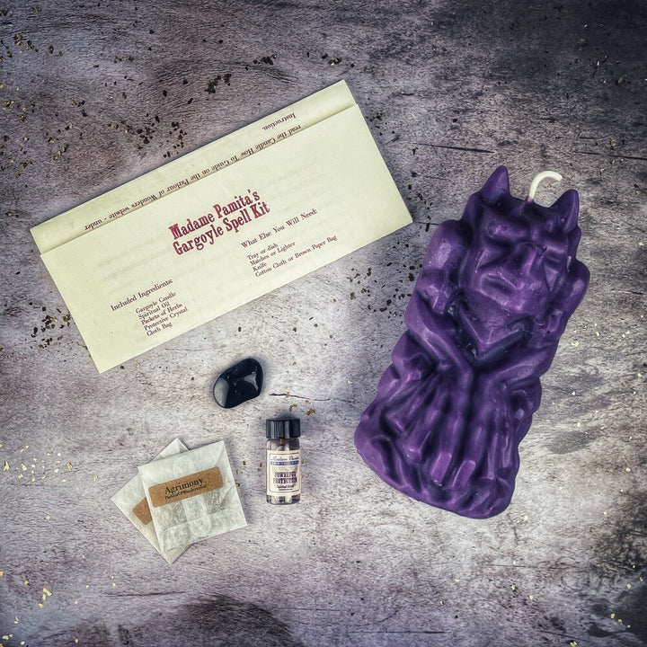 Gargoyle Protection Candle Spell Kit - The Pagan Grimoire