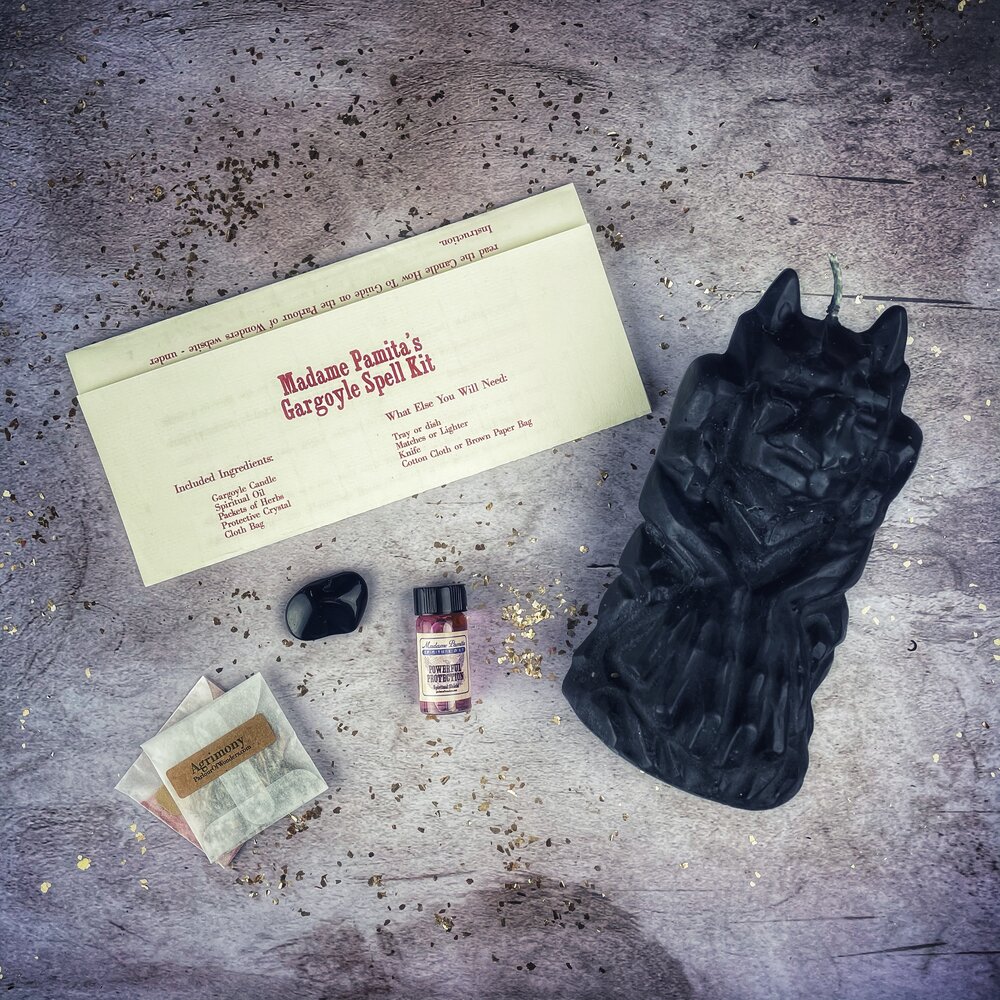 Gargoyle Protection Candle Spell Kit - The Pagan Grimoire