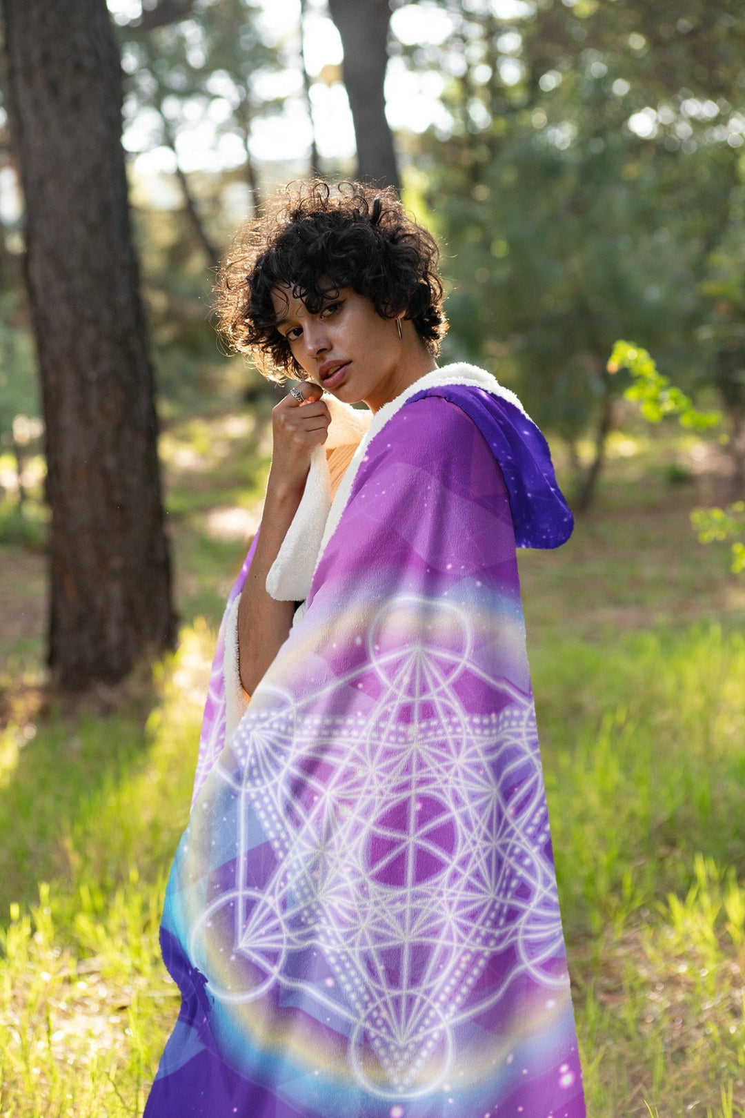 Sacred Geometry Hooded Blanket - The Pagan Grimoire