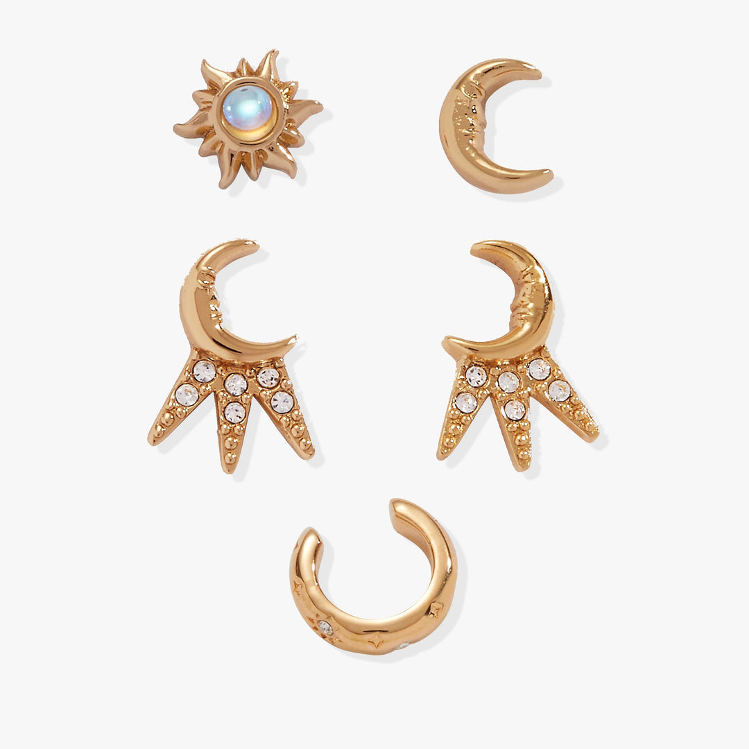 Sun & Moon: Studs & Earring Cuff Set