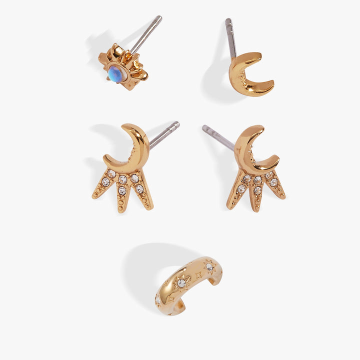 Sun & Moon: Studs & Earring Cuff Set