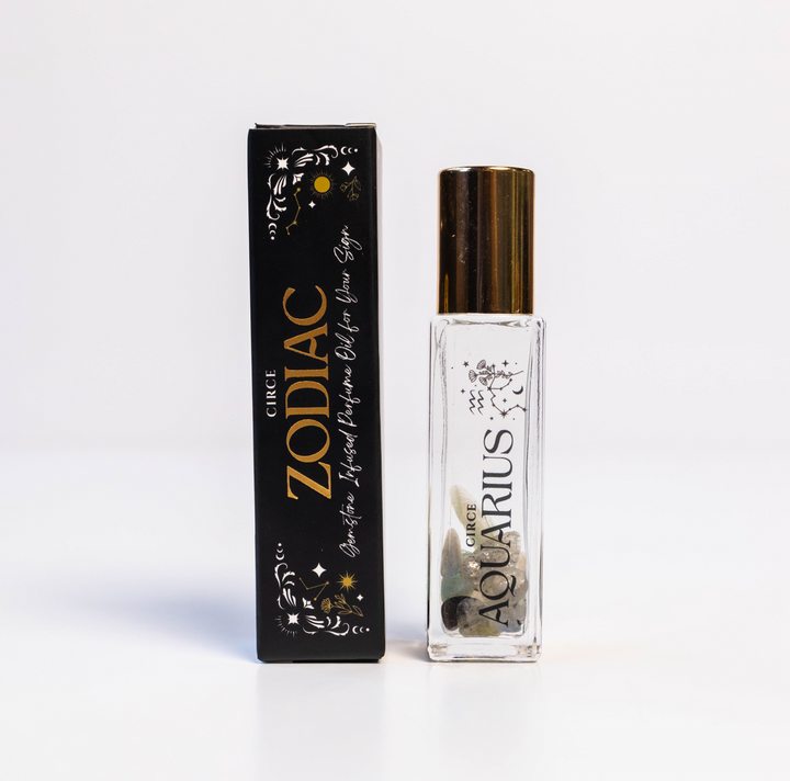 Circe Aquarius perfume bottle with packaging on a white background